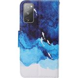 Voor Samsung Galaxy S20 FE gekleurde tekening patroon horizontale flip lederen geval met houder  kaart slots & portemonnee &lanyard (aquarel vis)