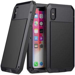 Metalen Shockproof waterdichte beschermhoes voor iPhone XR (zwart)