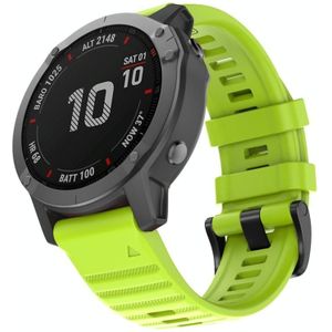 Voor Garmin Fenix 6X 26mm Siliconen Smart Watch Vervanging strap Polsbandje(Groen)