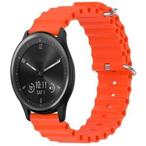 Voor Garmin Vivomove Sport 20mm Ocean Style siliconen effen kleur horlogeband