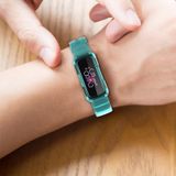 Voor Fitbit Luxe transparante siliconen gentegreerde horlogeband (transparant zwart)