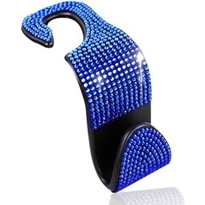 3 STUKS Auto Achterbank Haken Autostoelen Multifunctionele Diamond-Studded Haken  Kleur: Blue Diamond