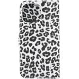 Voor iPhone 15 Pro Max luipaardpatroon horizontale flip lederen telefoonhoes