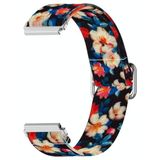 20mm voor Samsung Galaxy Watch Active2 / Actieve verstelbare elastische afdrukken vervangende horlogeband (Rhododendron)