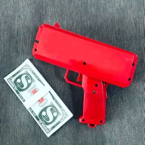 Geld kanon regen geld Gun Stress Reducer anti-angst Toy Christmas Gift speelgoed voor kinderen & volwassenen leuk speelgoed met Indicator Light(Red)