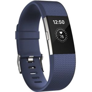 Vierkante patroon verstelbare sport polsband voor FITBIT charge 2 (aqua blauw)