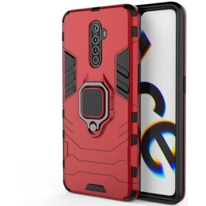 Voor OPPO Reno ACE schokbestendige PC + TPU beschermhoes met magnetische ring houder (rood)