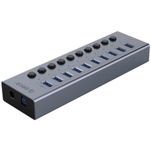 ORICO BT2U3-10AB-GY-BP 10 poorten USB 3.0 HUB met individuele schakelaars (UK-stekker)