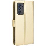 For OPPO Reno6 Pro 5G Crazy Horse Texture Horizontal Flip Leather Case with Holder & Card Slots & Lanyard(Gold)
