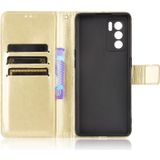 For OPPO Reno6 Pro 5G Crazy Horse Texture Horizontal Flip Leather Case with Holder & Card Slots & Lanyard(Gold)