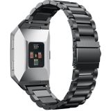 Voor Fitbit Ionic Stainless Steel Horlogestrap(Zwart)