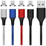 M11 5A USB tot 8-pins nylon gevlochten magnetische gegevenskabel  kabellengte: 1m
