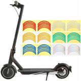2 Sets Wheel Hub Protective Sticker voor Scooter Bicycle Electric Vehicle (zilver kleurrijk)