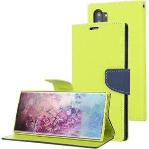 Voor Galaxy Note 10 + MERCURY GOOSPERY FANCY dagboek horizontale Flip lederen draagtas met houder & kaartsleuven & portemonnee (groen)