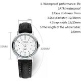 Yazole 281 Dual Digital Dial Simple Retro Business Couple Quartz horloge (kleine zwarte lade bruine riem)