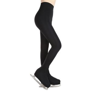 Fancy schaatsen broek lange panty schoen covers (zwarte dunne volledige dekking)