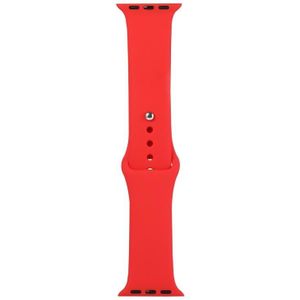 Voor Apple Watch Series 6 & SE & 5 & 4 44mm / 3 & 2 & 1 42mm Siliconen horloge vervangende riem  lange sectie (mannen)(rood)