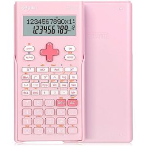 Deli 1700 Wetenschappelijke Rekenmachine Portable en Cute Student Calculator (Roze)