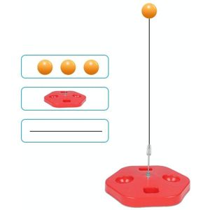 Enkele tafeltennis trainer elastische flexibele as vaste bal training  specificatie: rood zonder racket