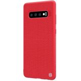 NILLKIN nylon Fiber 3D getextureerde TPU Case voor Galaxy S10 (rood)