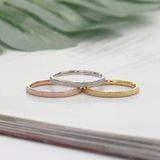 4 PCS Three Lifetimes Titanium Steel Couple Rings Very Fine Frosted Ring  Size: US Size 5(Rose Gold)