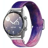 20mm voor Samsung Galaxy Watch3 41mm regelbare elastische afdrukken vervanging watchband (Starry Sky)