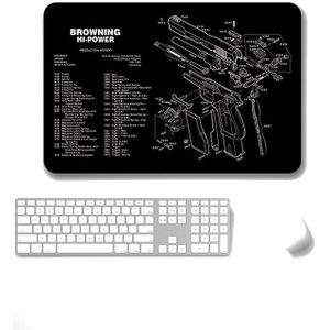 2 PCS Warmteoverdracht Antislip Enkelzijdig Office Gaming Mouse Pad 2mm (SPS-BrowningHi-Power)