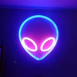 Neon LED Modellering Lamp Decoratie Nachtlampje  Stijl: Blauw Roze Alien