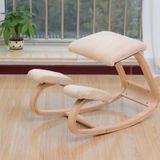 Ergonomische knielende stoel kruk thuiskantoor meubilair ergonomische schommel houten knielende stoel (paars)