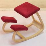 Ergonomische knielende stoel kruk thuiskantoor meubilair ergonomische schommel houten knielende stoel (paars)