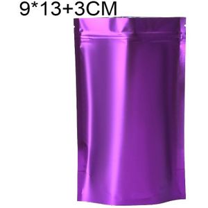 100 stks / set mat aluminium folie snack stand-up pouch  maat: 9x13 + 3cm