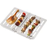 RVS vouwen barbecue netto draagbare BBQ picknick accessoires  maat: S 15x 10.3 CM