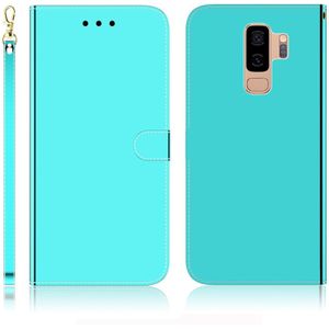 For Galaxy S9+ Imitated Mirror Surface Horizontal Flip Leather Case with Holder & Card Slots & Wallet & Lanyard(Mint Green)