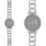 Voor Galaxy Watch Active 2 metalen diamant-bezaaid D-Chain horlogeband horlogeband  grootte: 22mm (zilver)