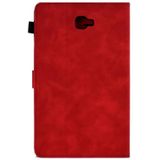 Voor Samsung Galaxy Tab A 10.1 2016 T580 Peony Butterfly relif lederen Smart Tablet Case(Rood)