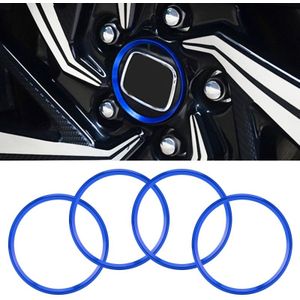 4 STKS auto metalen wiel hub decoratie ring voor BMW 5 serie 2018 (blauw)