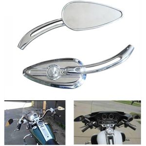 SF104 motorfiets gemodificeerde retro achteruitkijkspiegel reflecterende spiegel (plateren zilver)