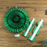 2 Packs Kerstpapier Creative Hollow Flower Decoration Sfeer Lay-out Supplies(Groen)