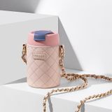 Diller MLH8991 360ml Chain Leather Case Thermos Cup(Pink)