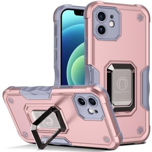 Ringhouder Antislip Armor Telefoonhoesje voor iPhone 12 Mini (Rose Gold)