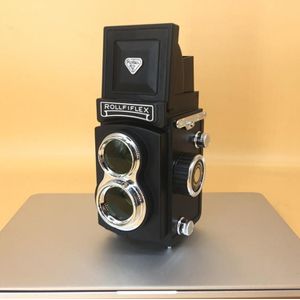 Double Reflex Camera Model Retro Camera Props Decoraties Handheld Camera Model (Zwart (origineel))