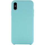 Vier hoeken volledige dekking vloeibare silicone beschermende case terug cover voor iPhone XS Max 6 5 inch (baby blauw)