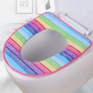 Universeel wasbaar warme plakkerige WC-zitkussens (roze)
