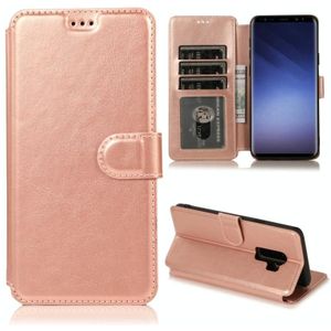 Voor Samsung Galaxy S9 Plus Kalf texture Magnetische gesp horizontale flip lederen case met houder & kaartslots & portemonnee & fotoframe (Rose Gold)