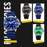 OCHSTIN 7002A multifunctioneel quartz waterdicht lichtgevend herenhorloge (rosgoud + blauw)