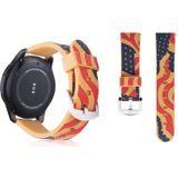 Nationale vlag patroon siliconen polshorloge band voor Samsung Gear S3 22mm (geel)