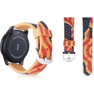 Nationale vlag patroon siliconen polshorloge band voor Samsung Gear S3 22mm (geel)