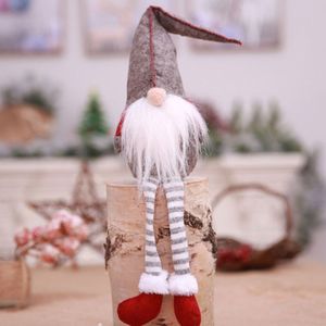 Schattig zittend Faceless lange benen elf pop kerst decoratie (grijs)