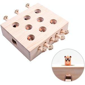 Hamster en kat speelgoed solid hout kat benodigdheden  kleur: acht-hole pop