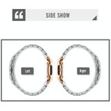 SKMEI 1800 Simple Diamond Ronde Dial roestvrij stalen band Quartz horloge voor dames (Rose Goud en wit)